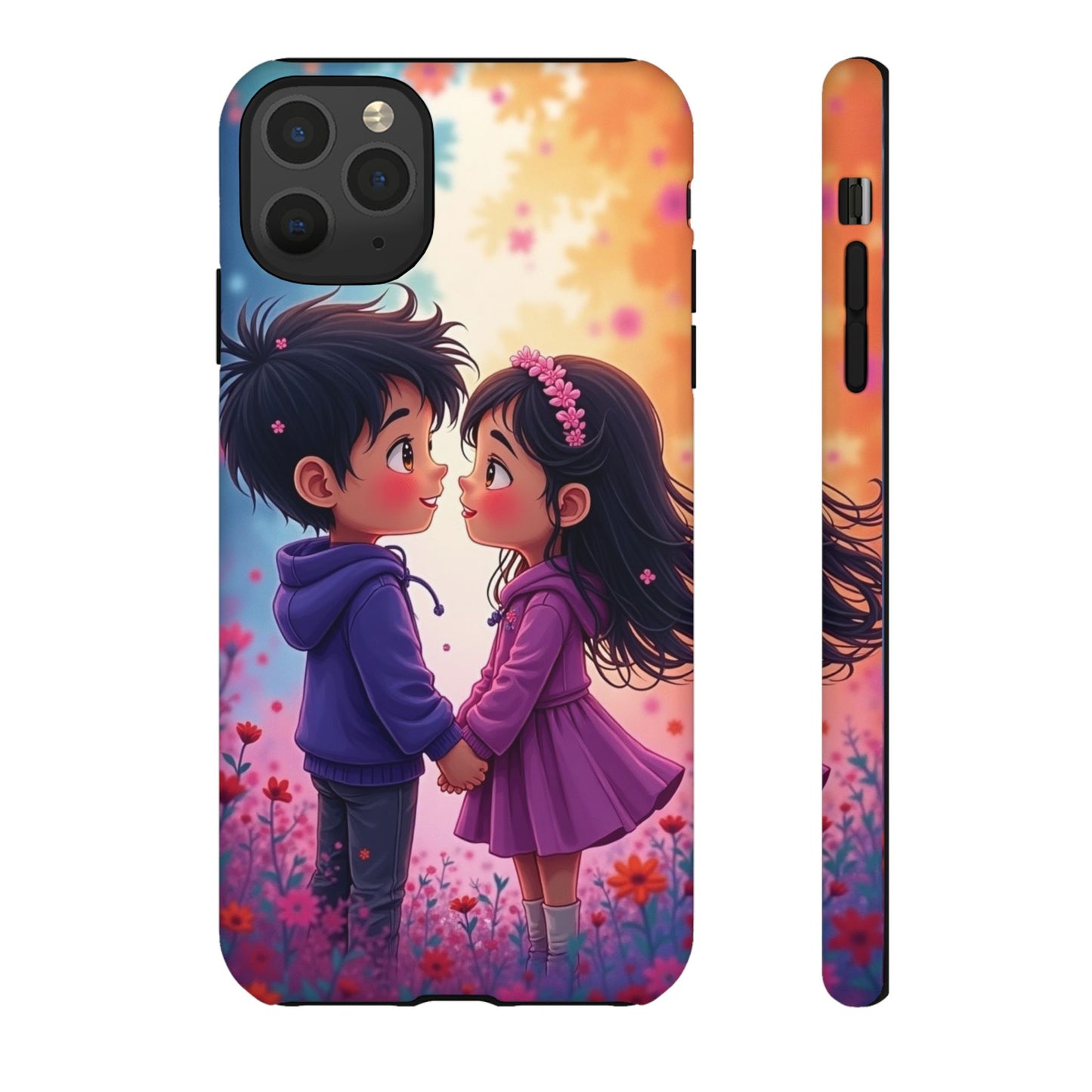 Cute Couple Phone Case - Tough Cases with Romantic Design for Kids and Teens