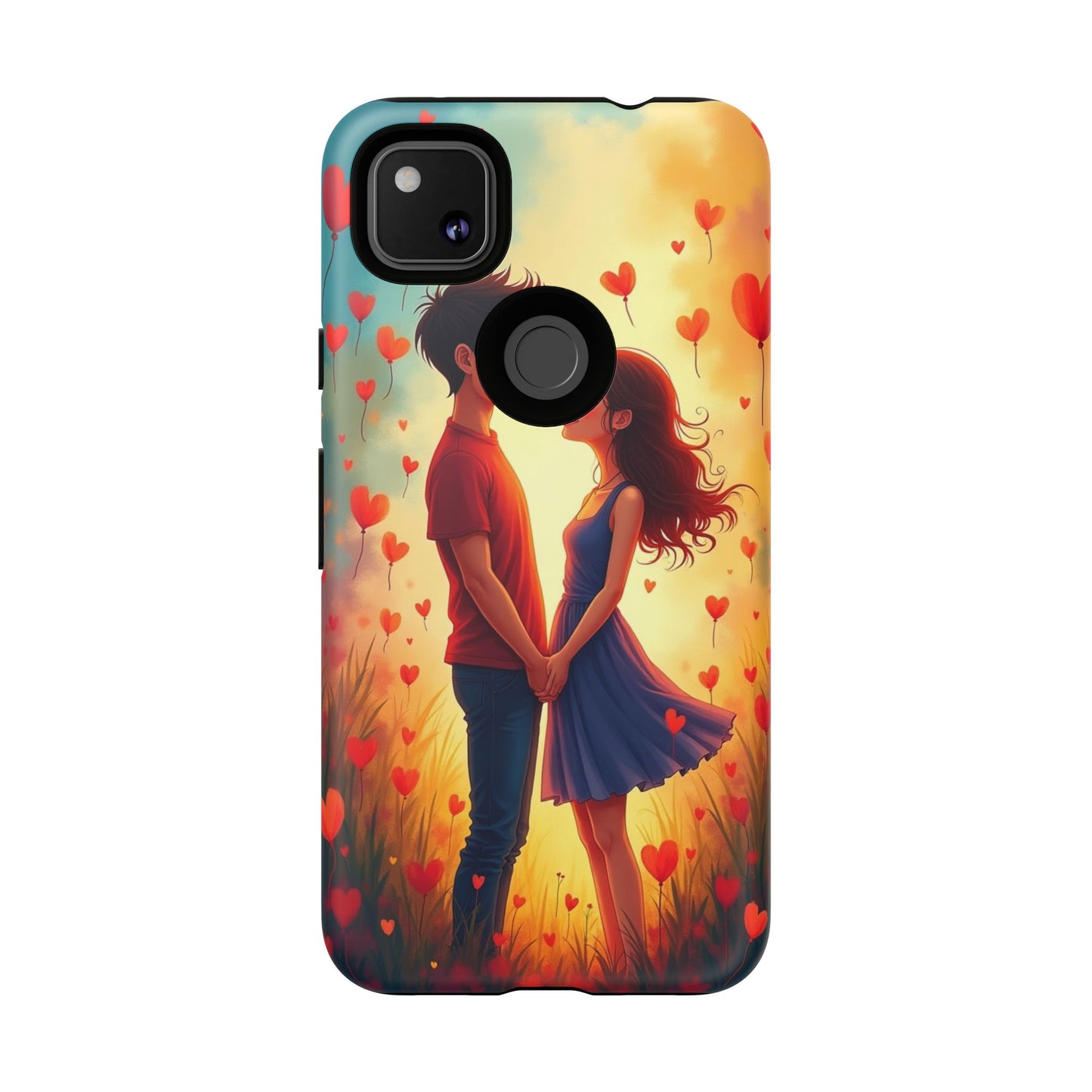 Romantic Phone Case with Heart Design for Couples