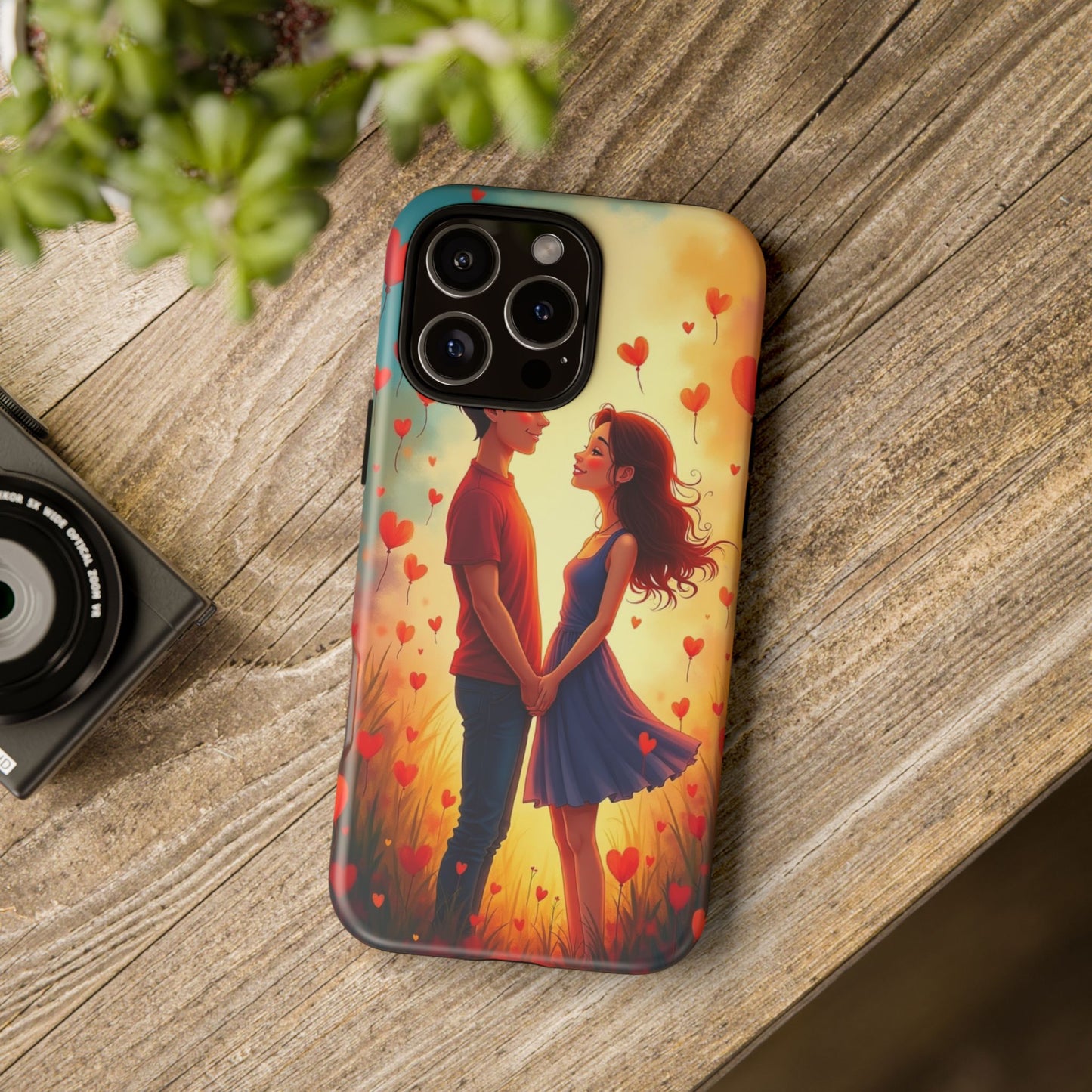 Romantic Phone Case with Heart Design for Couples