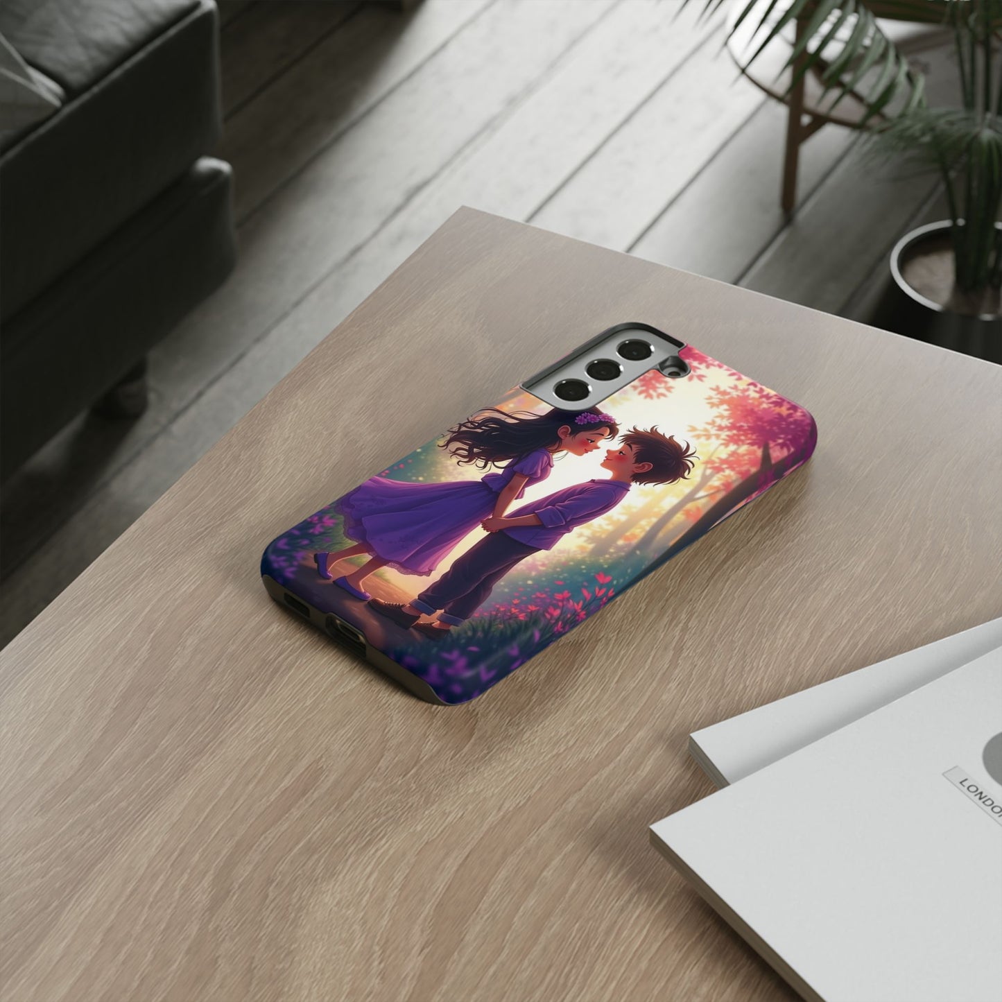 Romantic Phone Case - Cute Couple in Nature Design