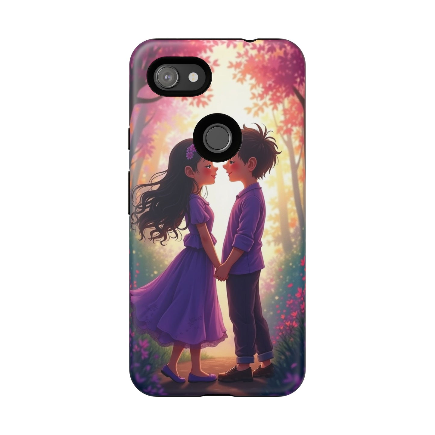 Romantic Phone Case - Cute Couple in Nature Design