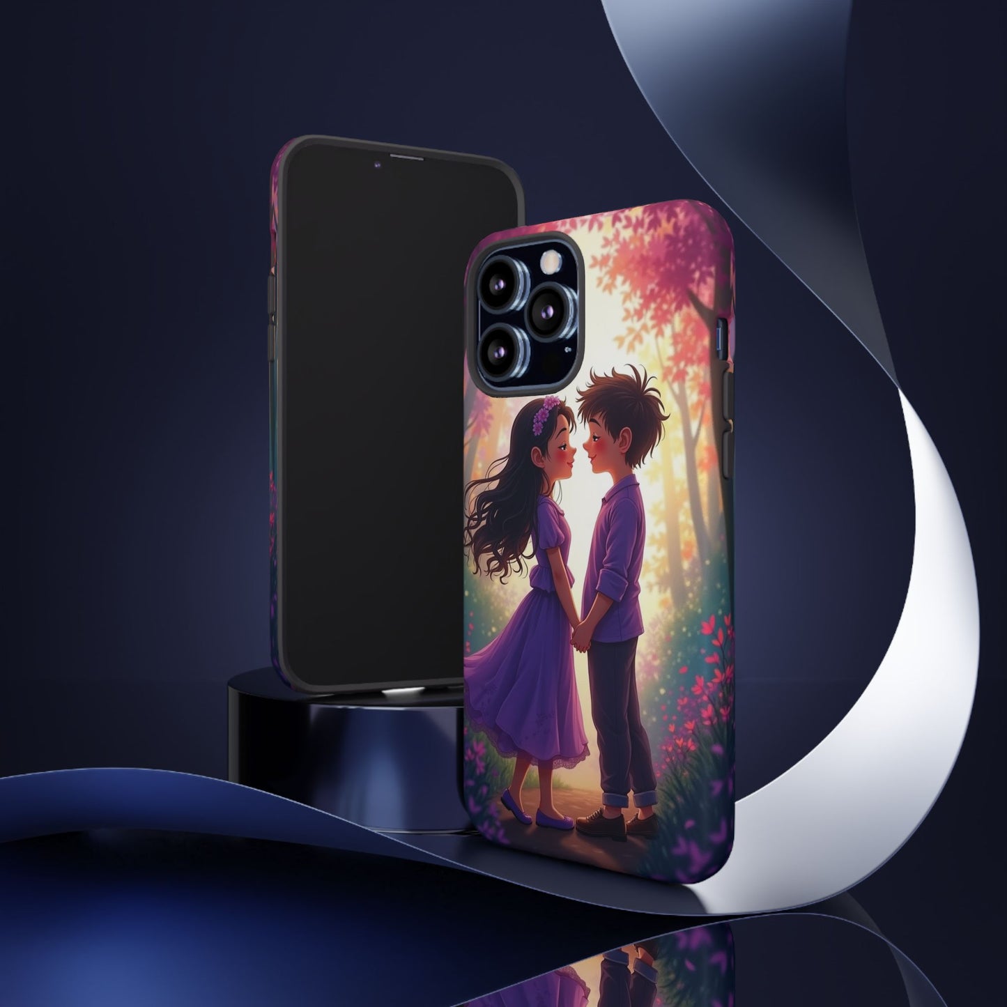 Romantic Phone Case - Cute Couple in Nature Design