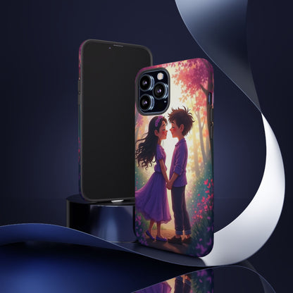 Romantic Phone Case - Cute Couple in Nature Design