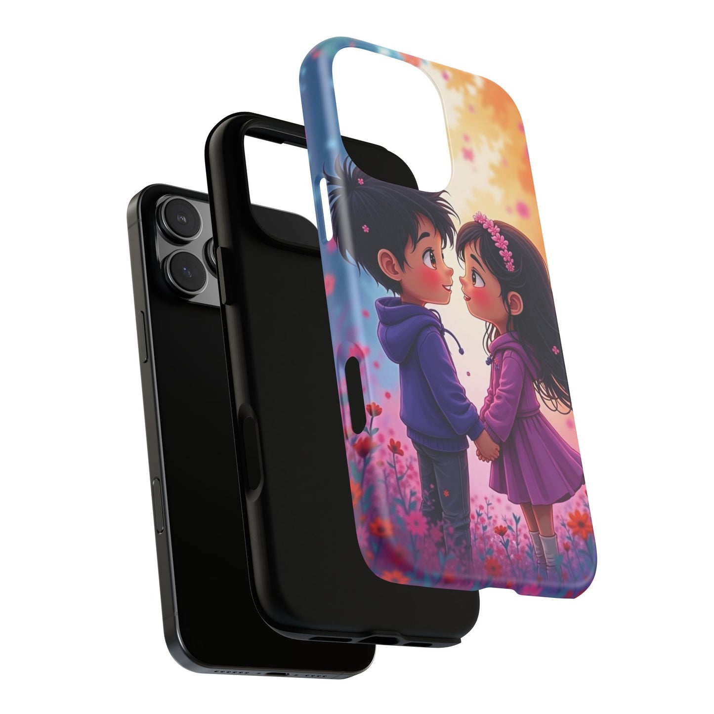 Cute Couple Phone Case - Tough Cases with Romantic Design for Kids and Teens