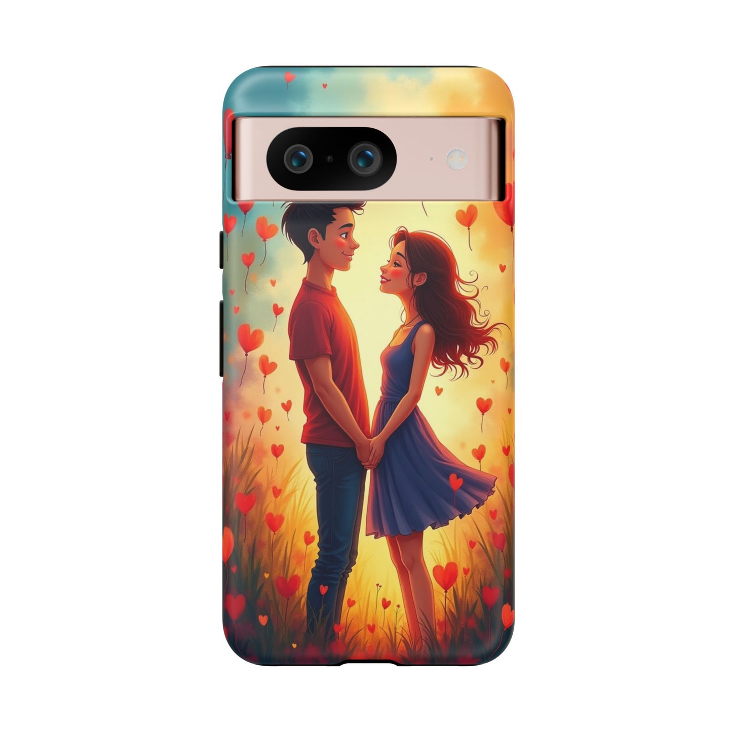 Romantic Phone Case with Heart Design for Couples