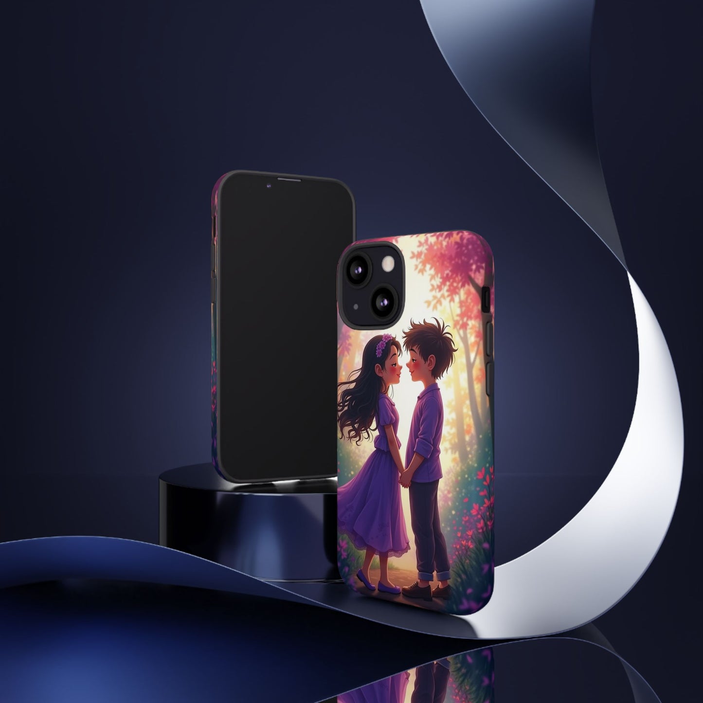 Romantic Phone Case - Cute Couple in Nature Design