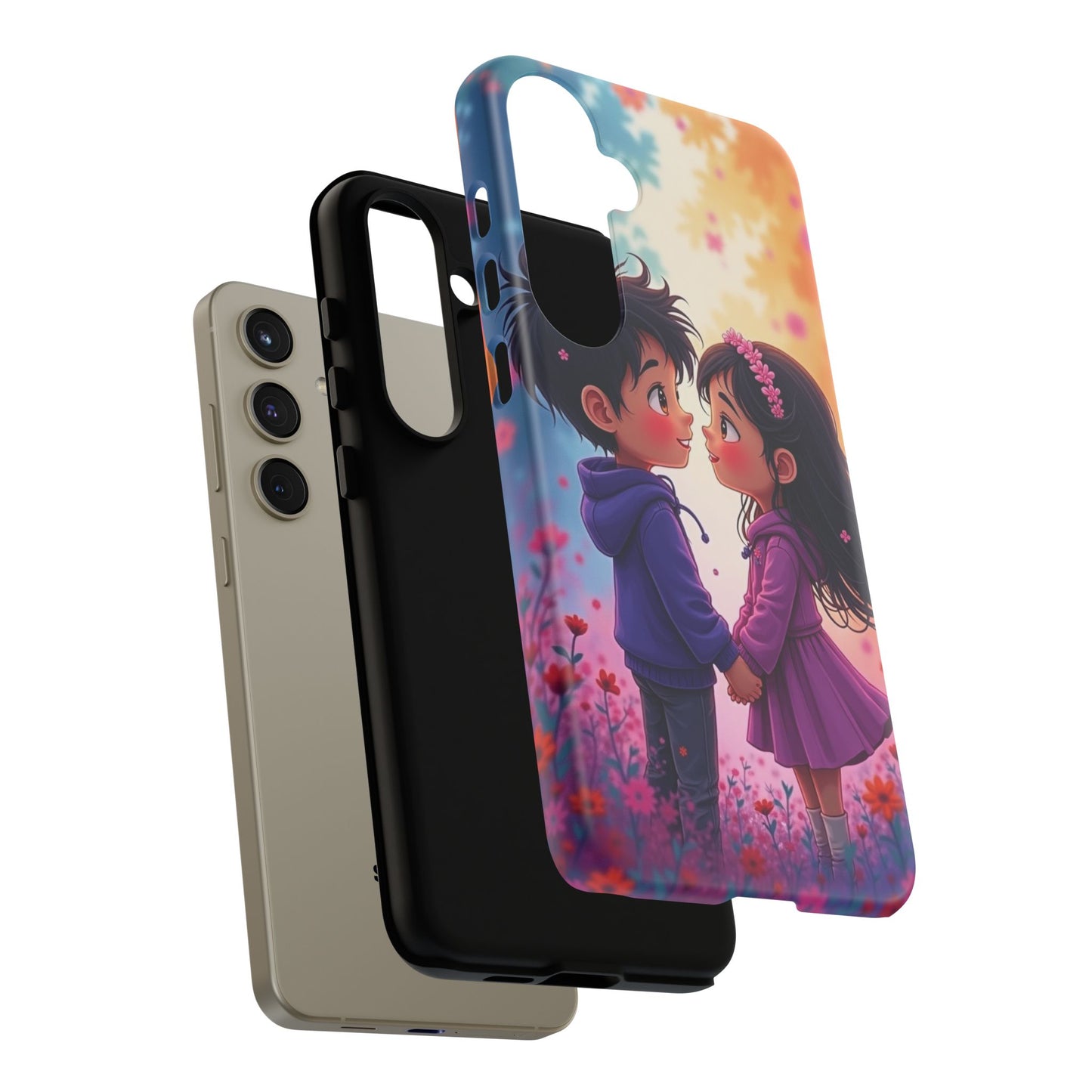 Cute Couple Phone Case - Tough Cases with Romantic Design for Kids and Teens