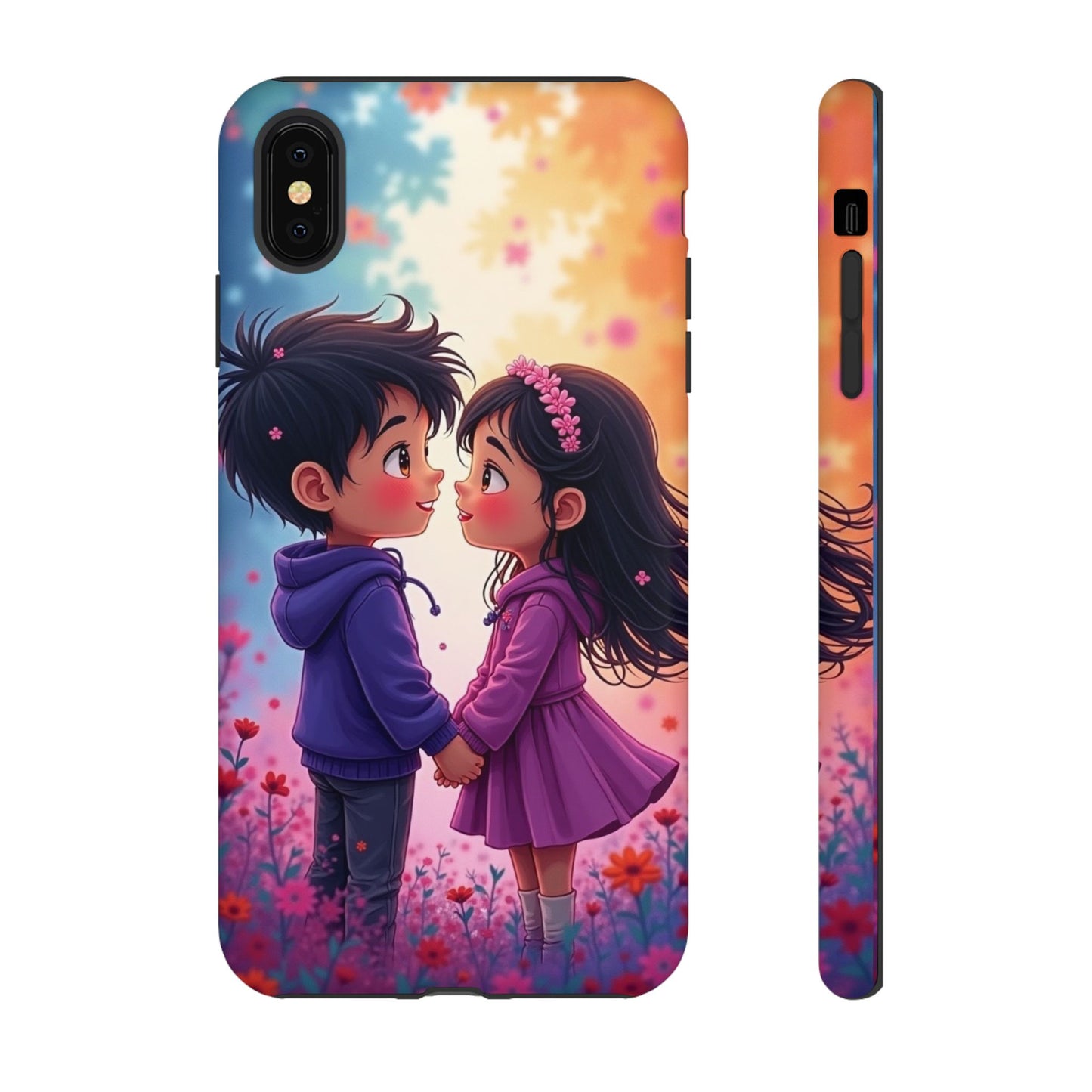 Cute Couple Phone Case - Tough Cases with Romantic Design for Kids and Teens