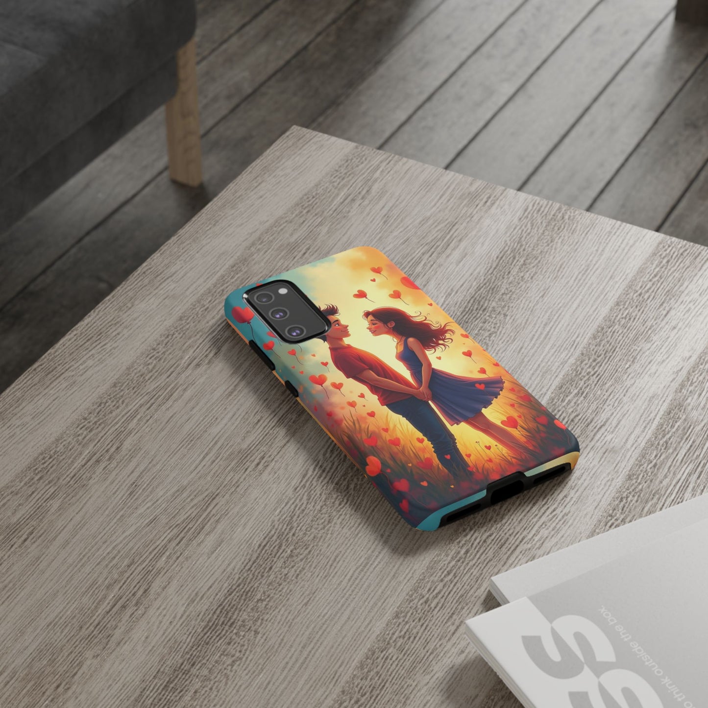Romantic Phone Case with Heart Design for Couples