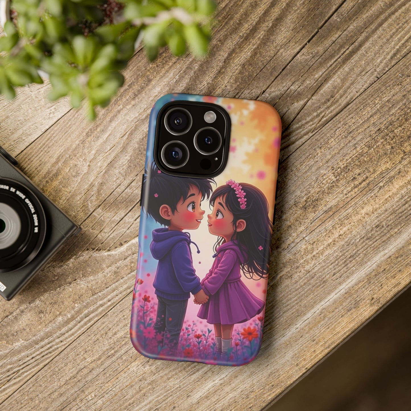 Cute Couple Phone Case - Tough Cases with Romantic Design for Kids and Teens