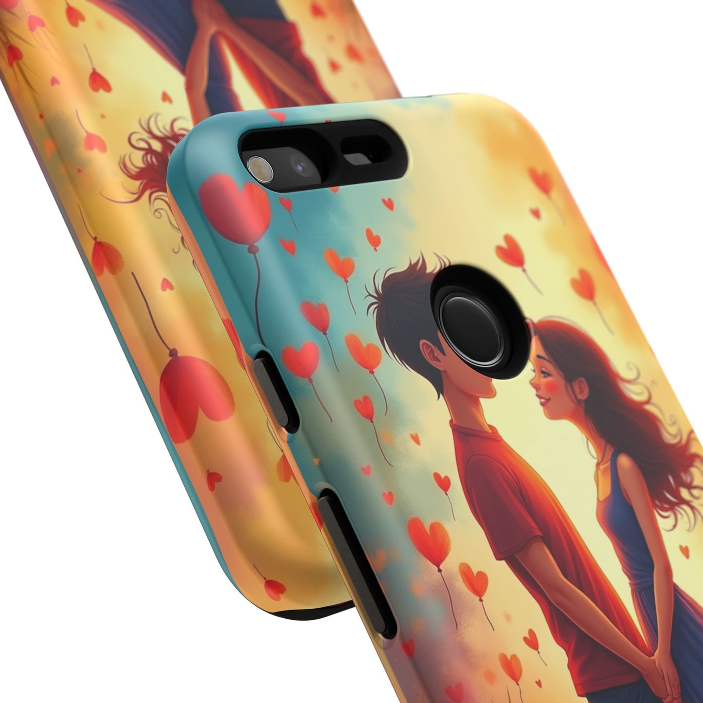 Romantic Phone Case with Heart Design for Couples