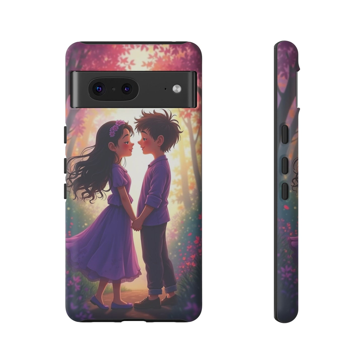 Romantic Phone Case - Cute Couple in Nature Design