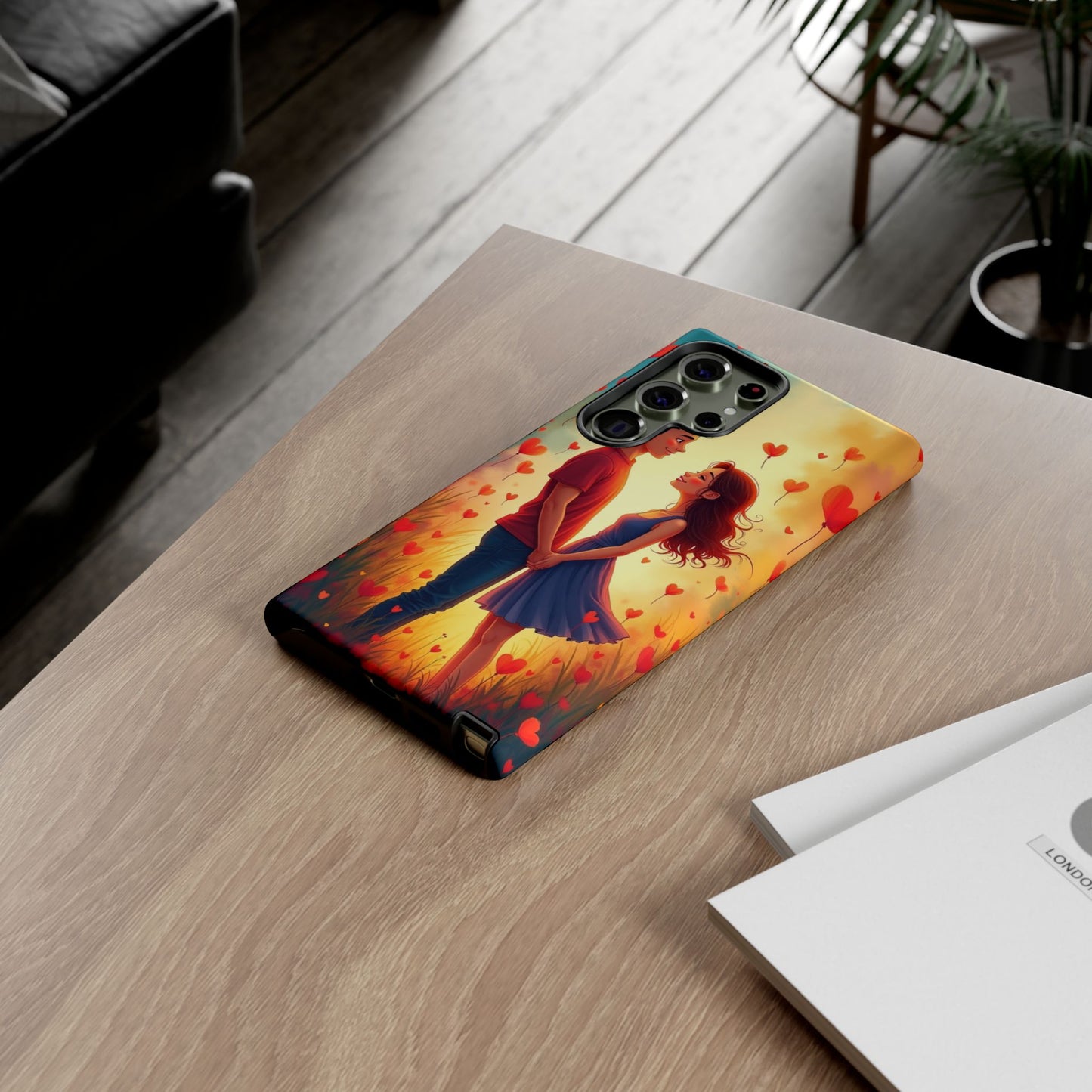 Romantic Phone Case with Heart Design for Couples