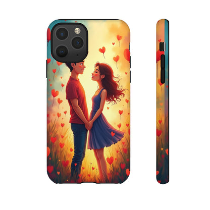 Romantic Phone Case with Heart Design for Couples
