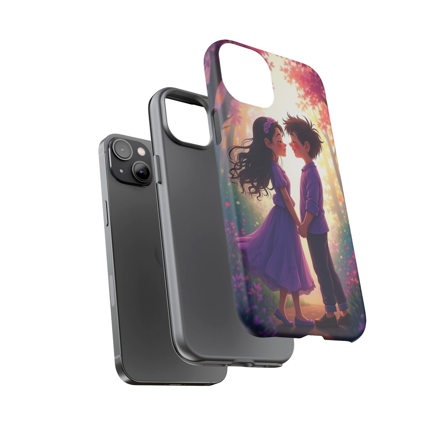 Romantic Phone Case - Cute Couple in Nature Design