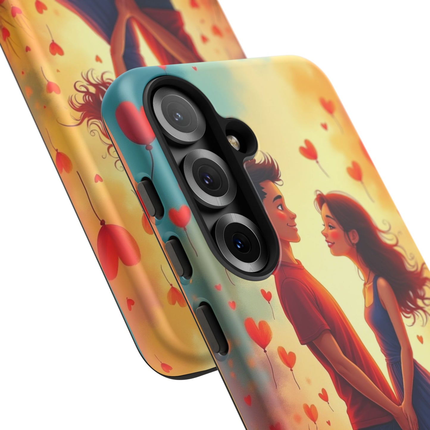 Romantic Phone Case with Heart Design for Couples