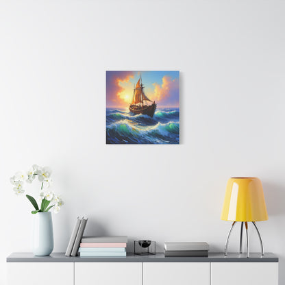 Nautical Canvas Wall Art, Seascape Decor, Sailing Ship Print, Ocean Home Decor, Coastal Living, Maritime Artwork, Gift for Sailors