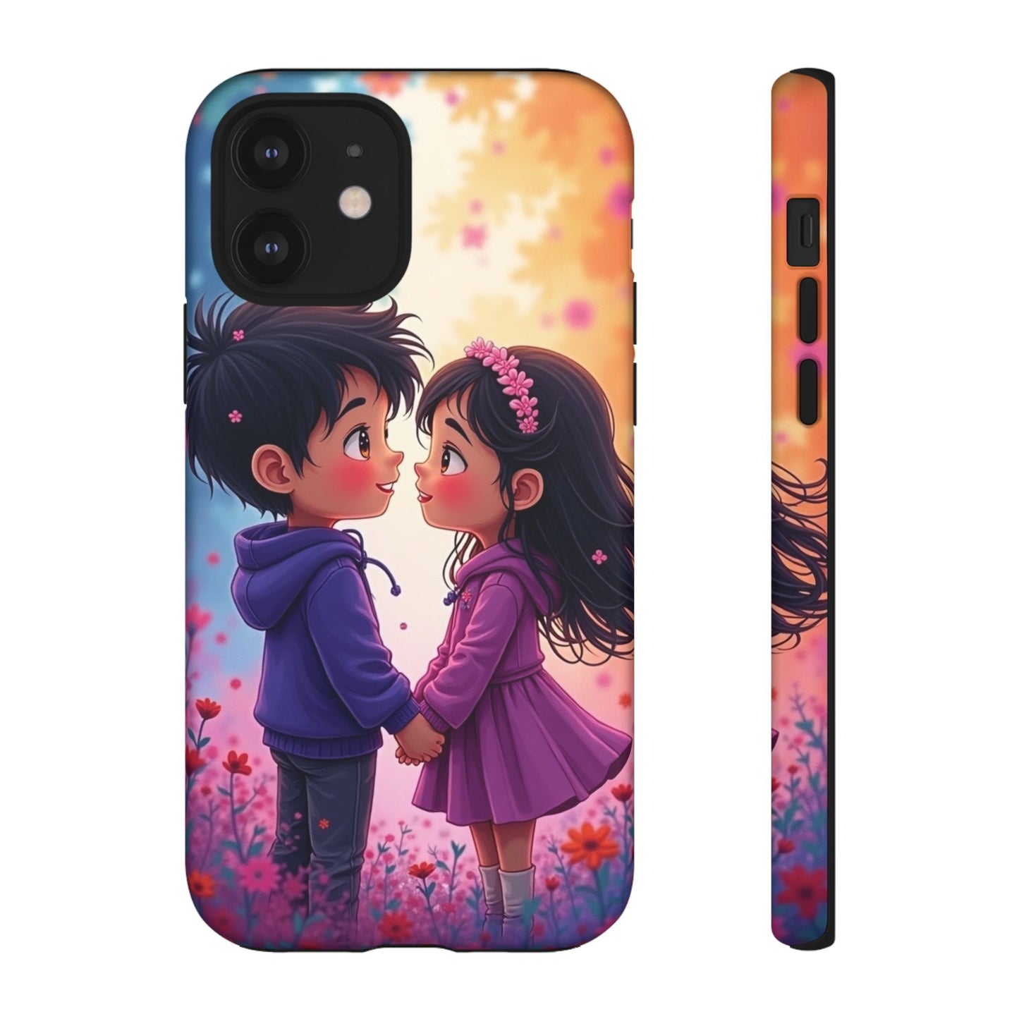 Cute Couple Phone Case - Tough Cases with Romantic Design for Kids and Teens