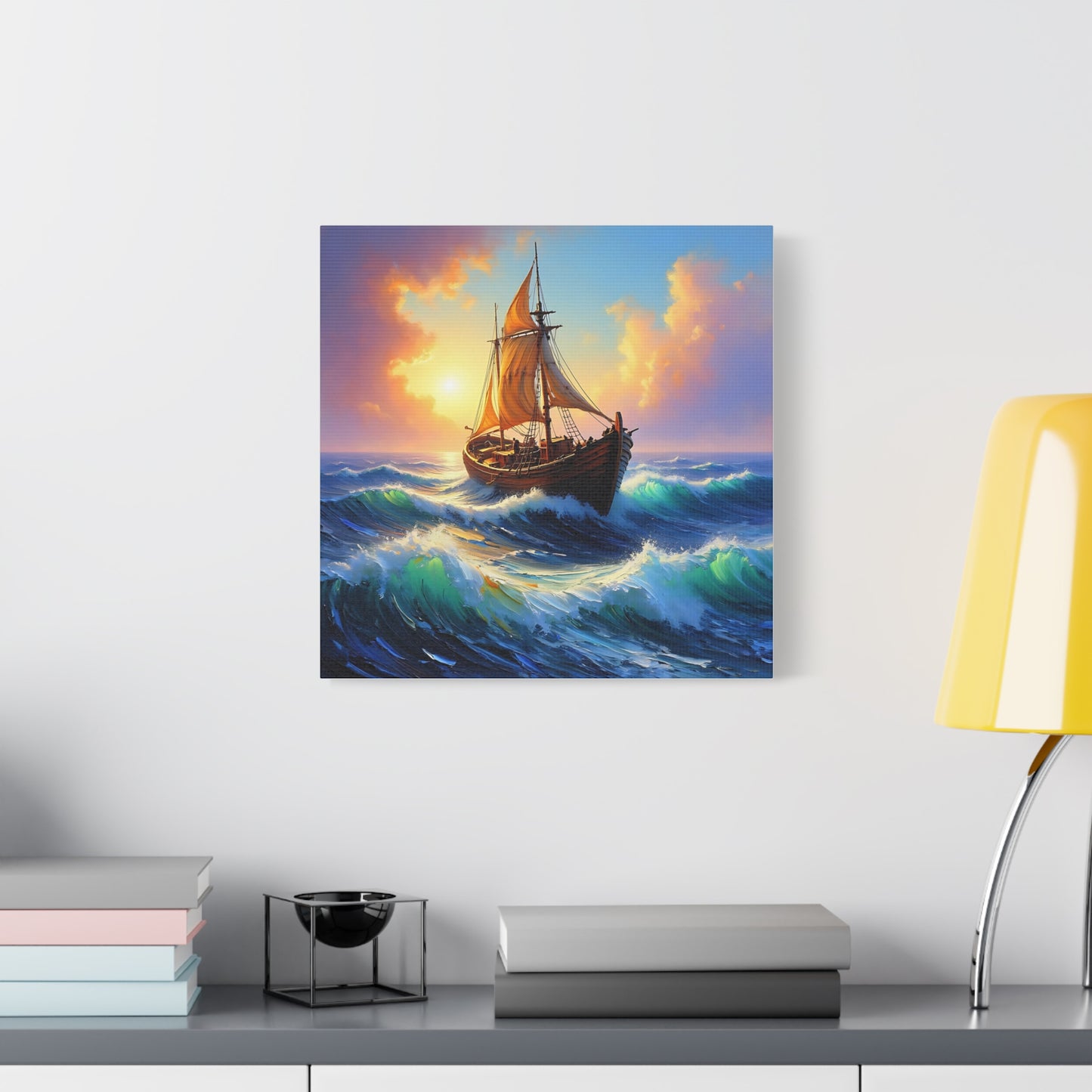 Nautical Canvas Wall Art, Seascape Decor, Sailing Ship Print, Ocean Home Decor, Coastal Living, Maritime Artwork, Gift for Sailors