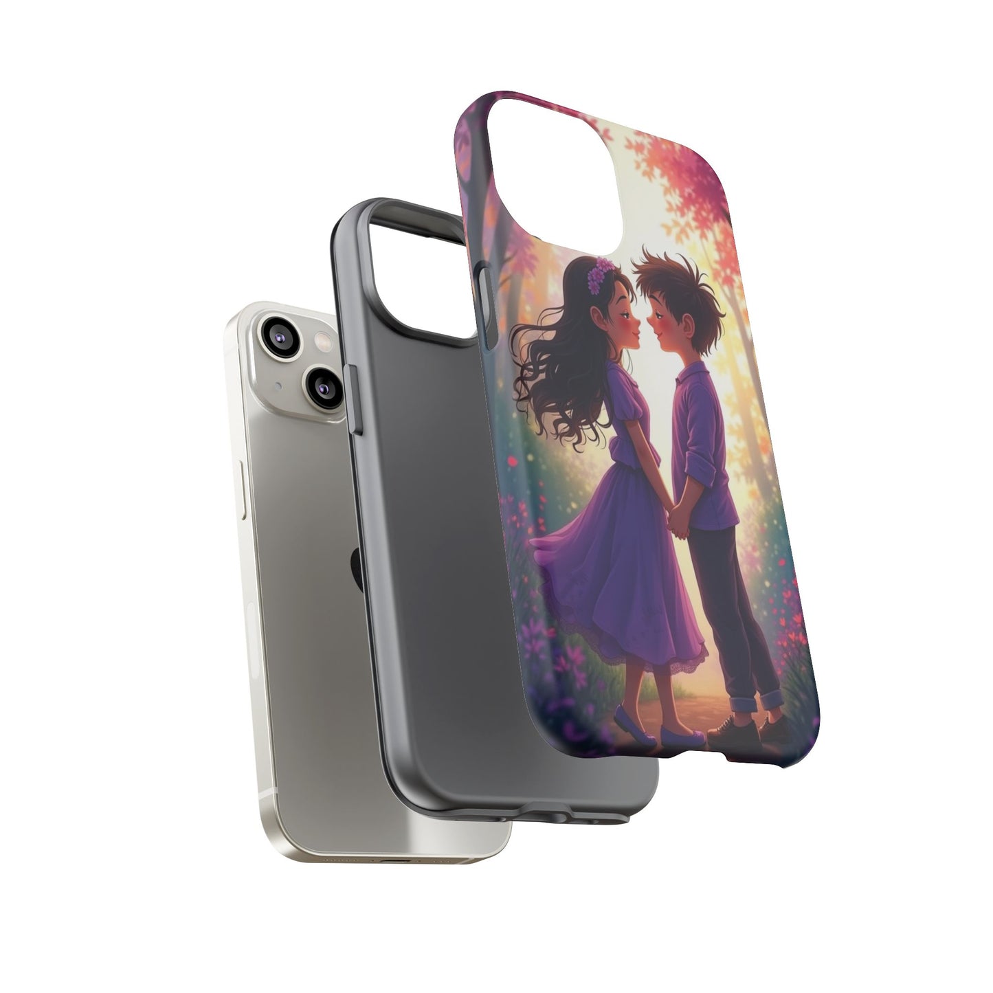 Romantic Phone Case - Cute Couple in Nature Design