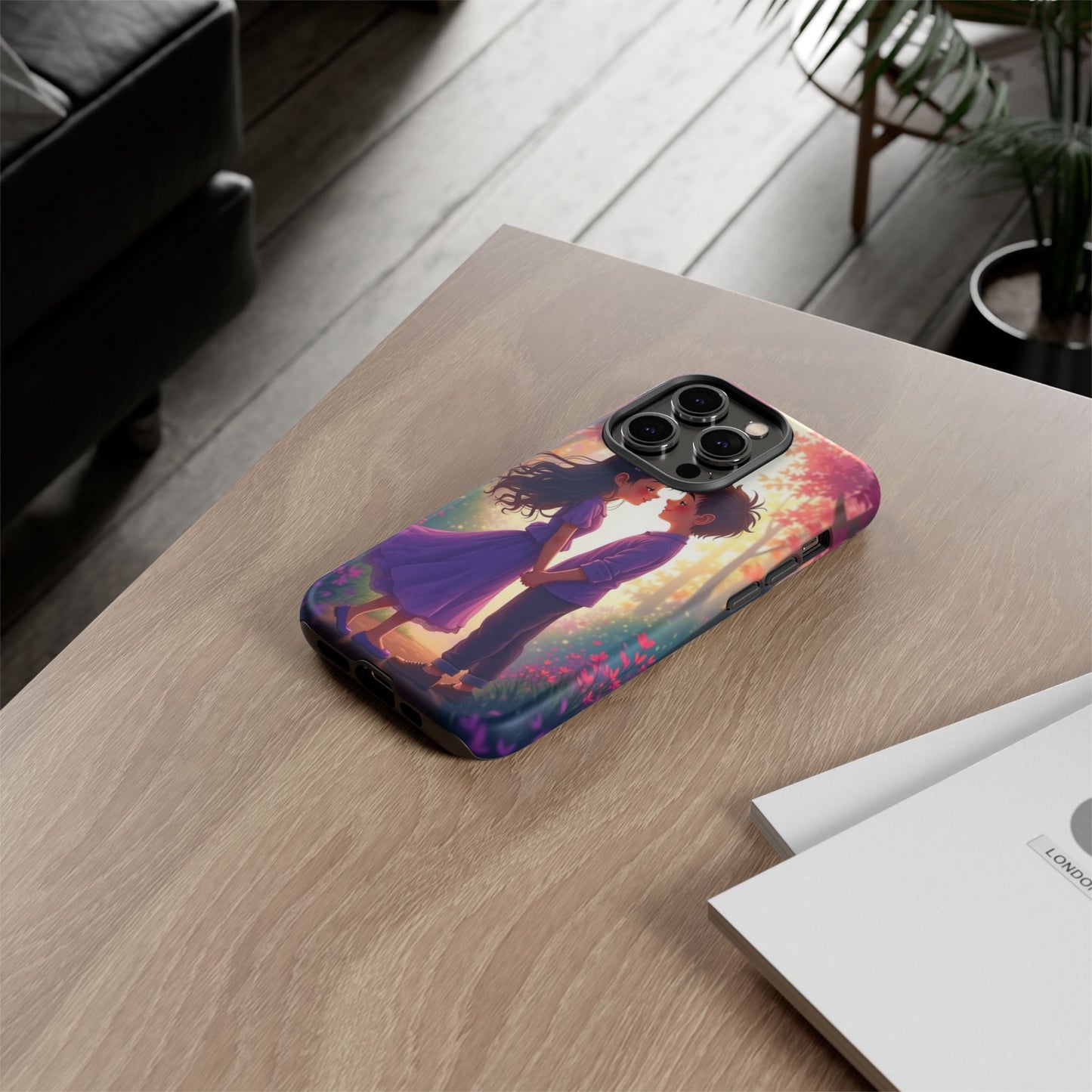 Romantic Phone Case - Cute Couple in Nature Design