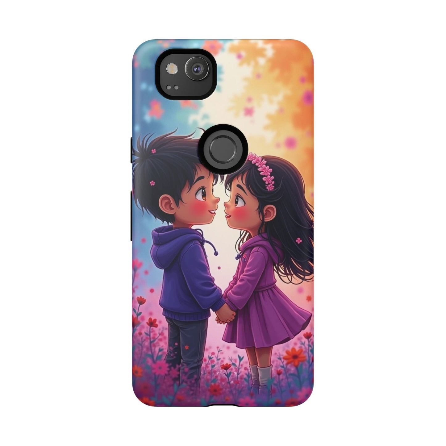Cute Couple Phone Case - Tough Cases with Romantic Design for Kids and Teens