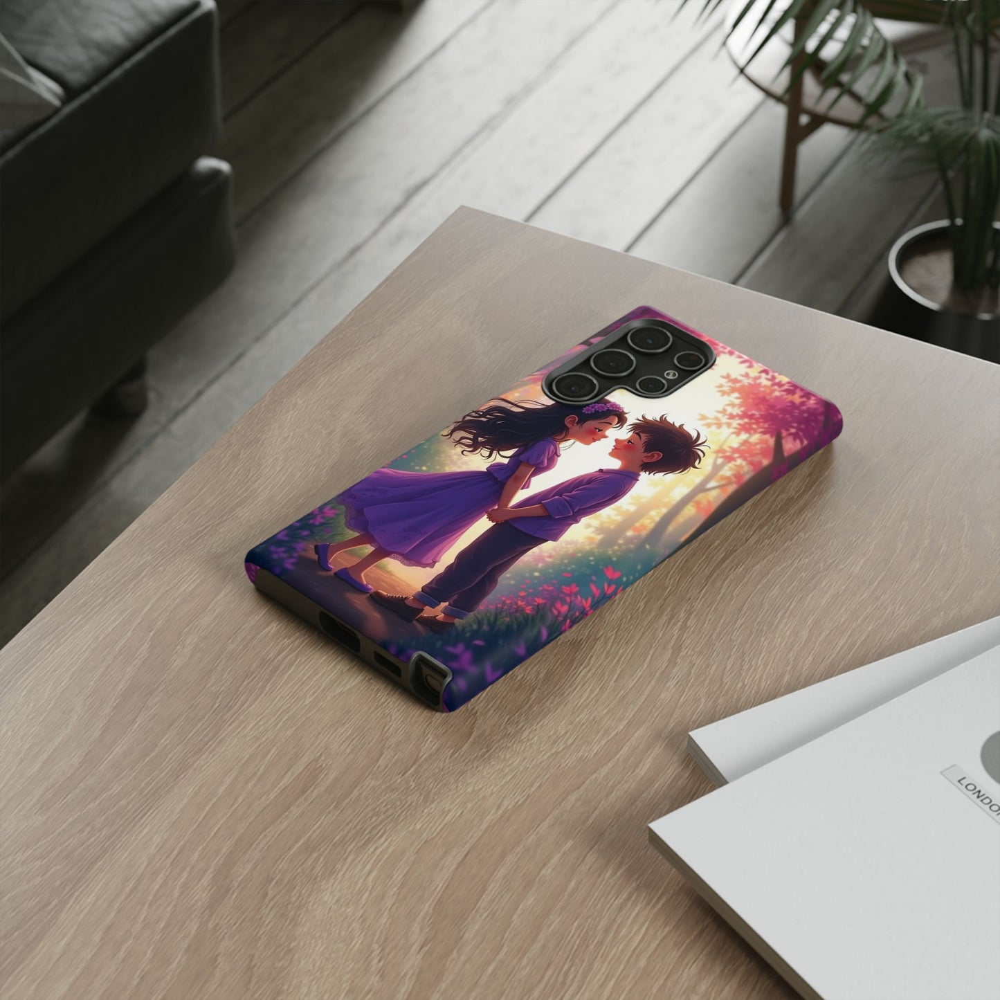 Romantic Phone Case - Cute Couple in Nature Design