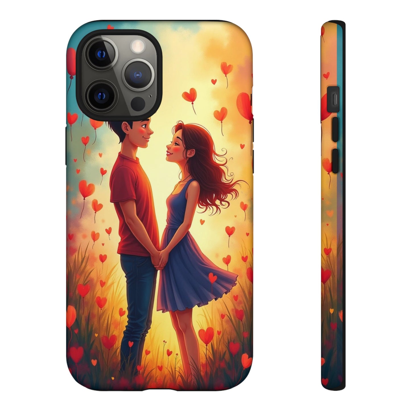Romantic Phone Case with Heart Design for Couples