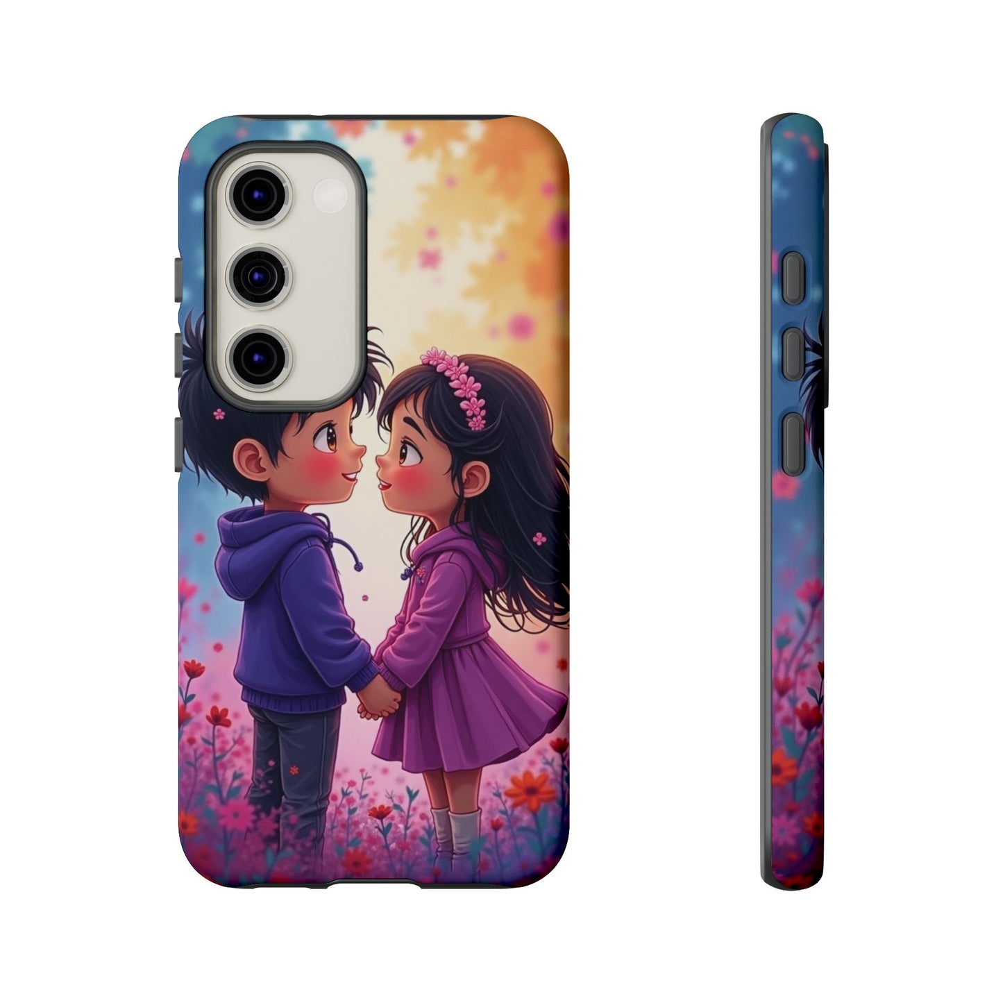 Cute Couple Phone Case - Tough Cases with Romantic Design for Kids and Teens
