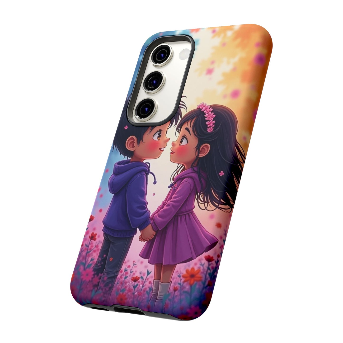 Cute Couple Phone Case - Tough Cases with Romantic Design for Kids and Teens