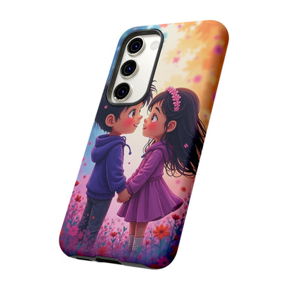 Cute Couple Phone Case - Tough Cases with Romantic Design for Kids and Teens