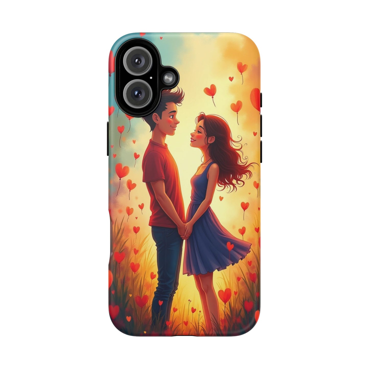 Romantic Phone Case with Heart Design for Couples