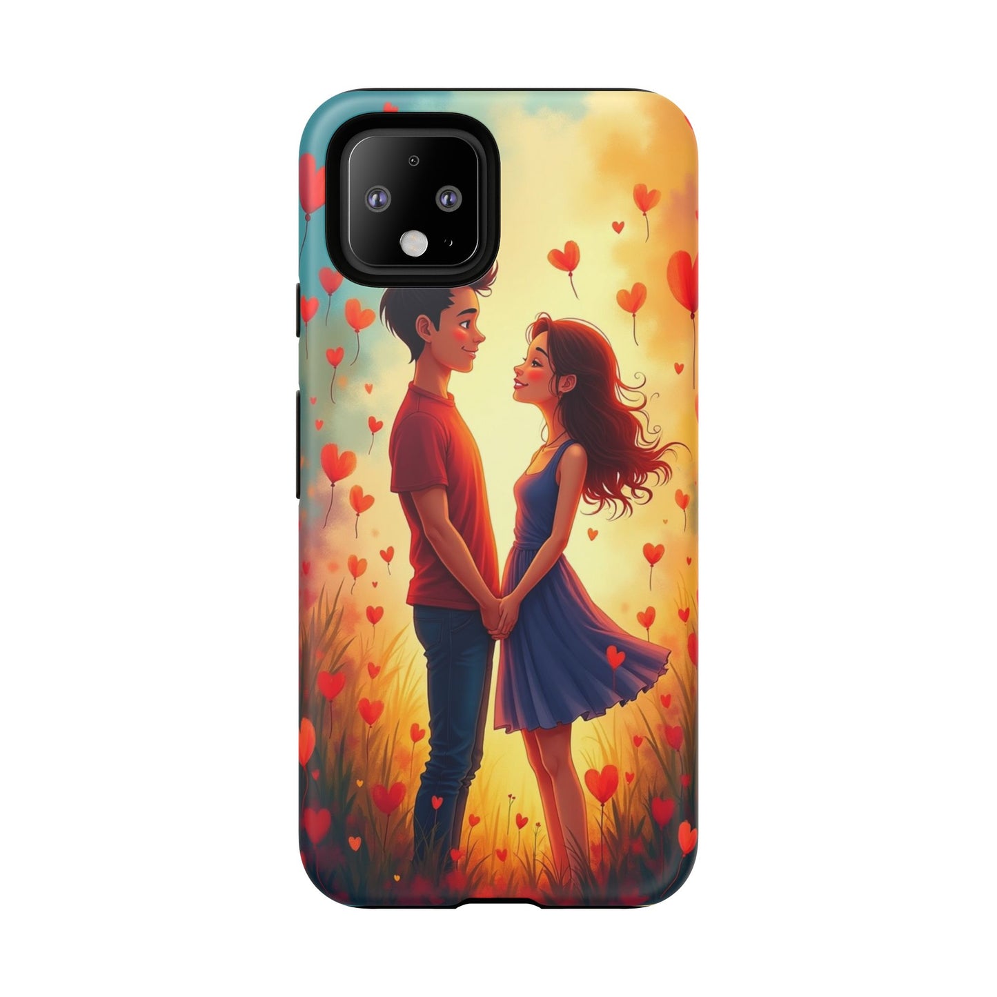 Romantic Phone Case with Heart Design for Couples