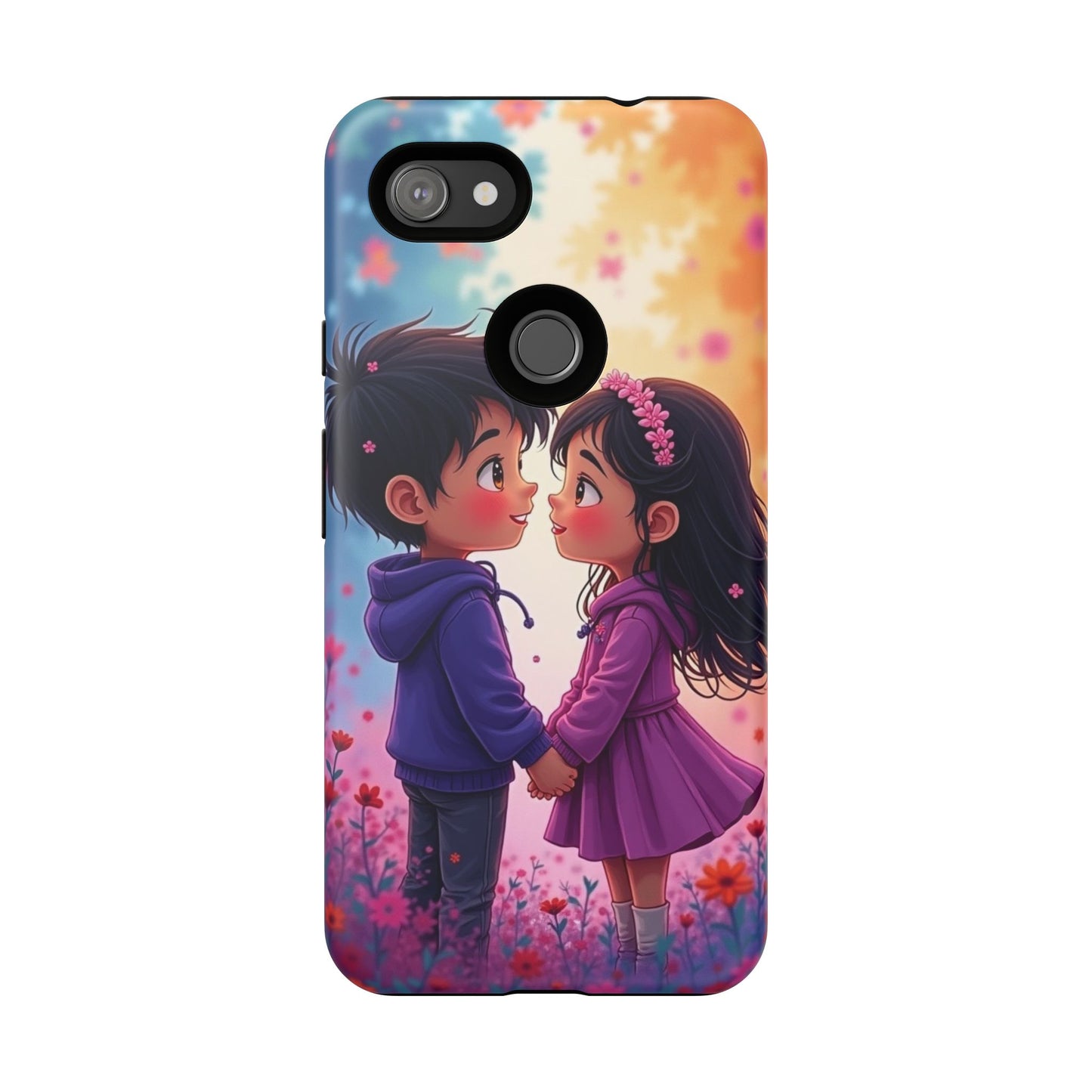 Cute Couple Phone Case - Tough Cases with Romantic Design for Kids and Teens