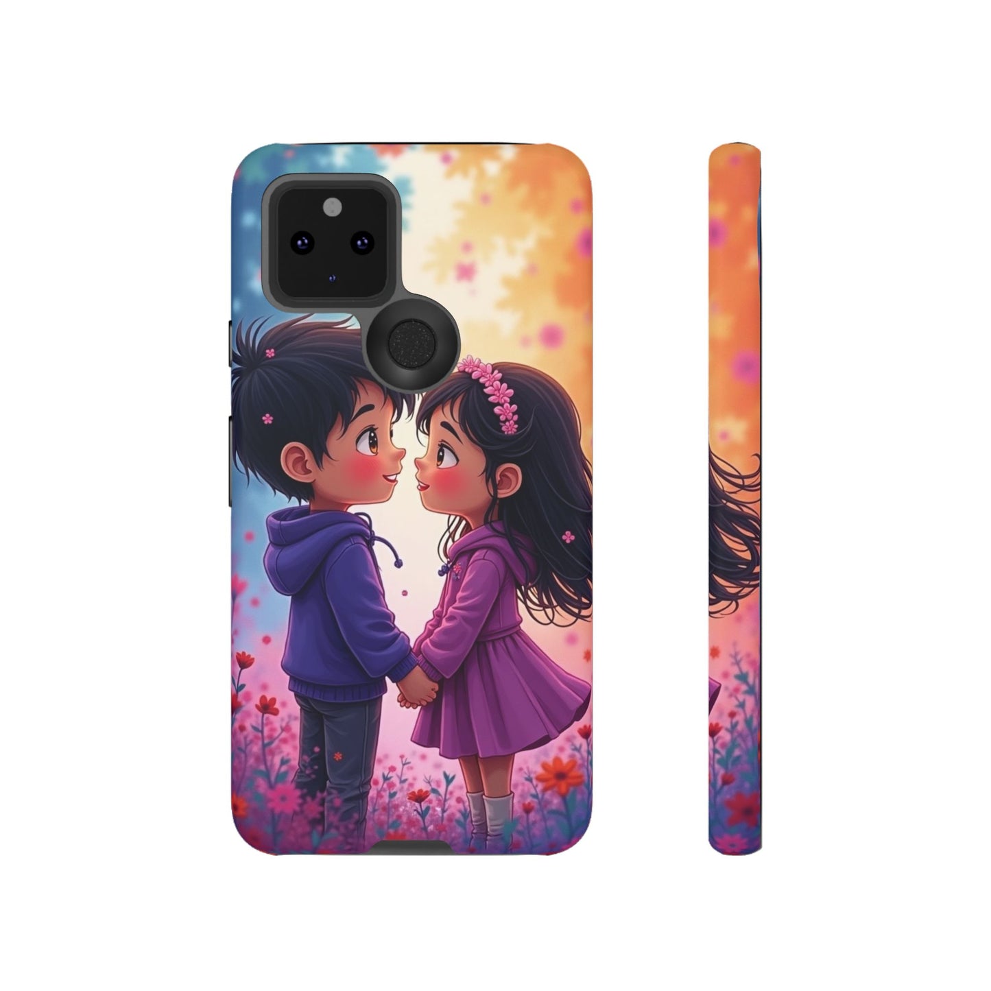 Cute Couple Phone Case - Tough Cases with Romantic Design for Kids and Teens