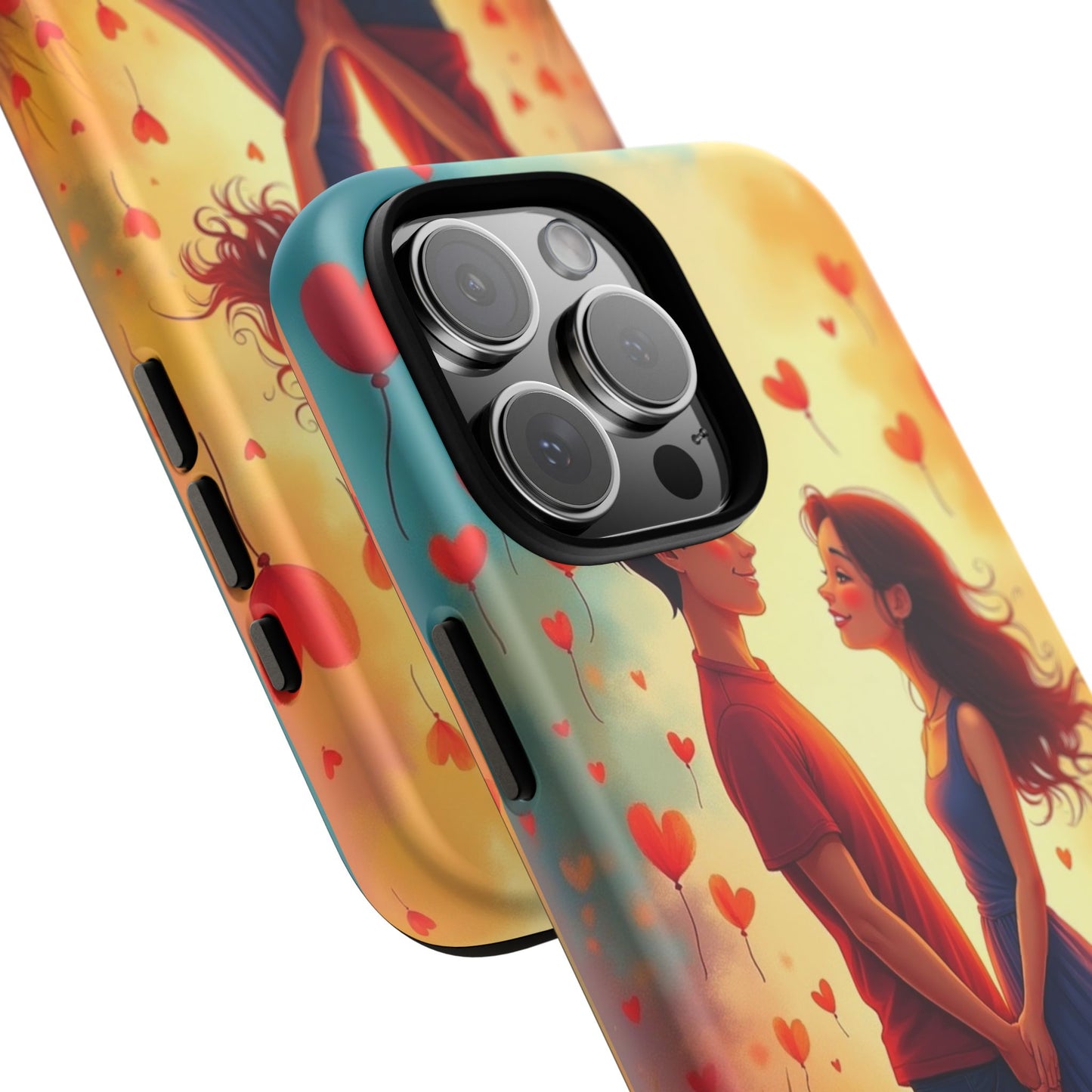 Romantic Phone Case with Heart Design for Couples