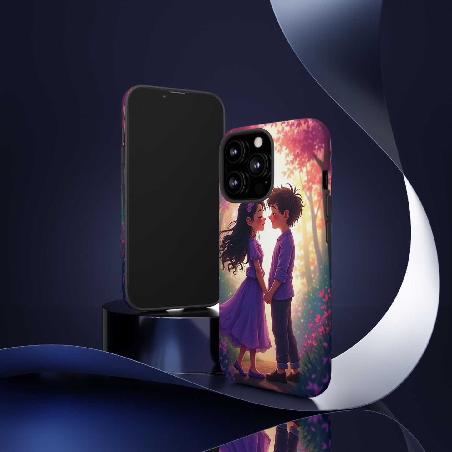 Romantic Phone Case - Cute Couple in Nature Design