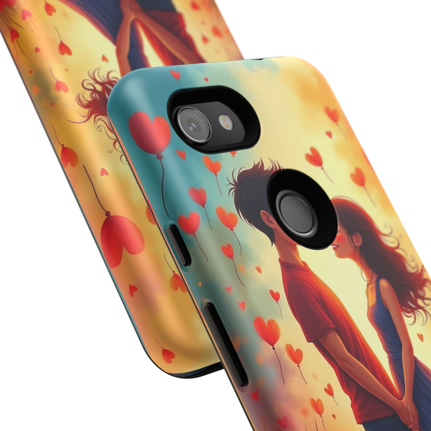 Romantic Phone Case with Heart Design for Couples