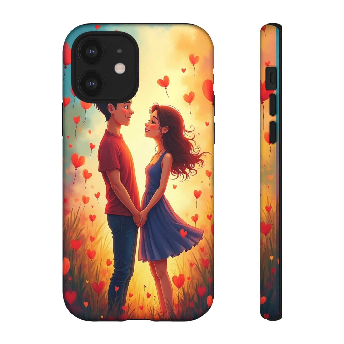 Romantic Phone Case with Heart Design for Couples