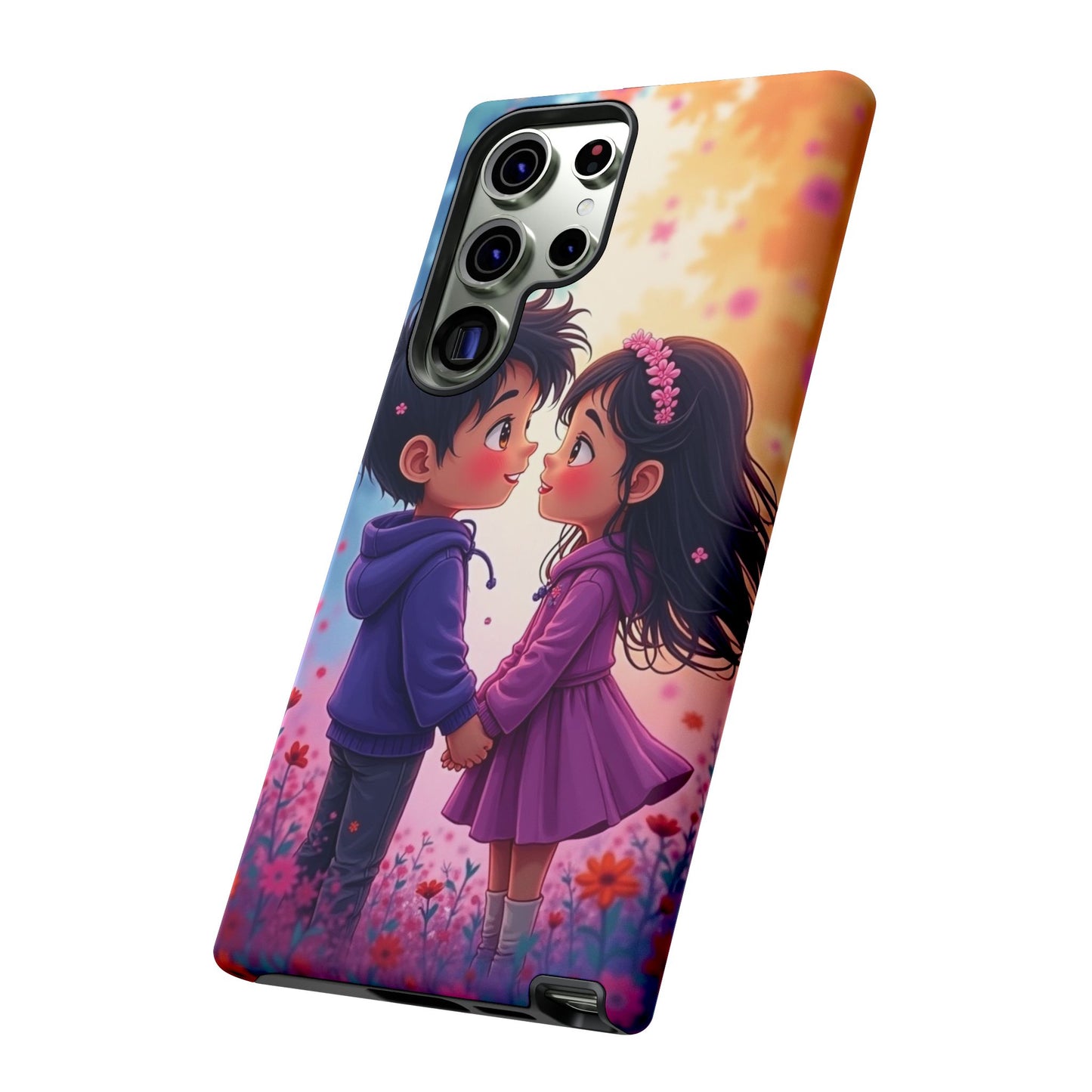 Cute Couple Phone Case - Tough Cases with Romantic Design for Kids and Teens